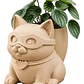 Macetero Decorativo Hogar- Gatito Héroe 15 Cm - Miniatura 1