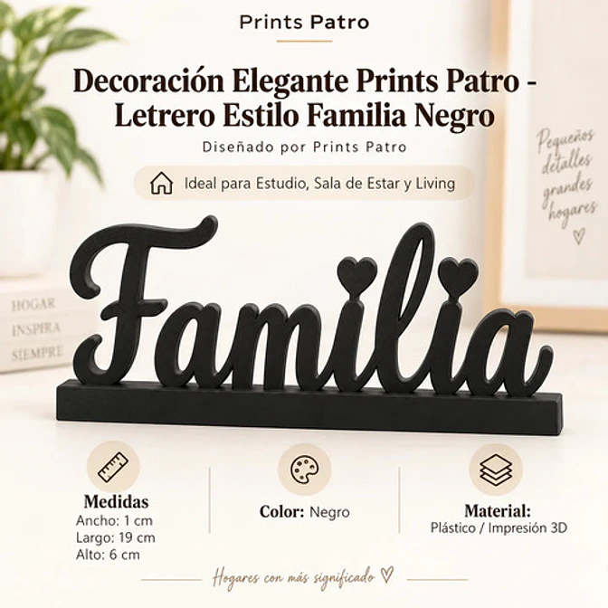 Decoración Elegante Prints Patro - Arte Estilo Familia 4