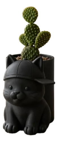 Macetero Decorativo Hogar- Michi Gorra 17 Cm