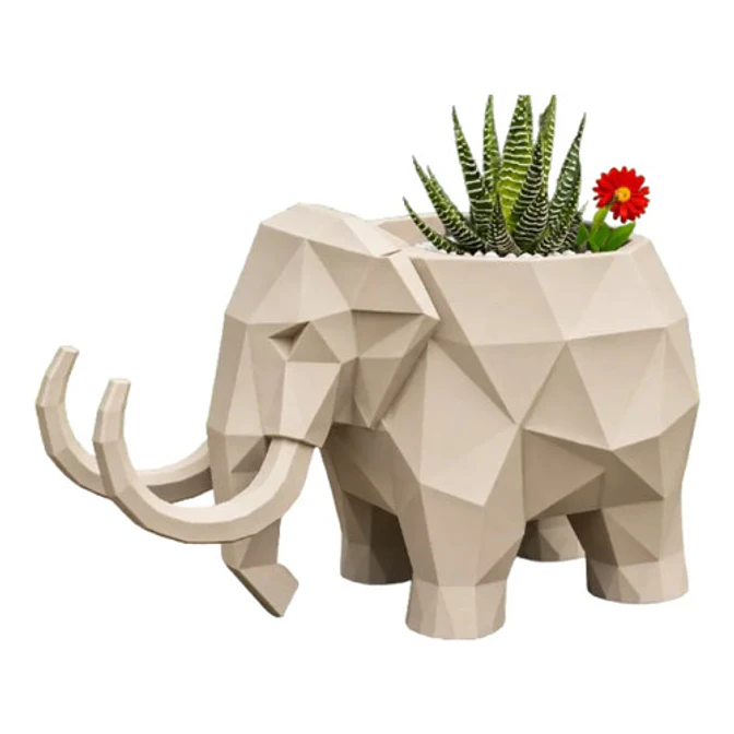 Macetero Decorativo Hogar- Forma Mamut 15 Cm 1