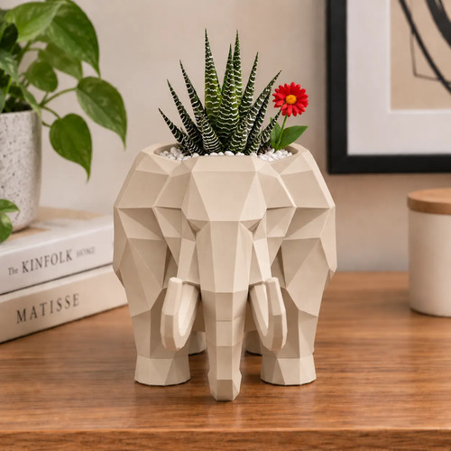 Macetero Decorativo Hogar- Forma Mamut 15 Cm - Foto 4