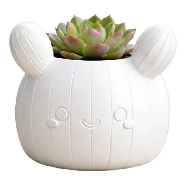 Macetero Decorativo Hogar- Forma Cactus 12 Cm