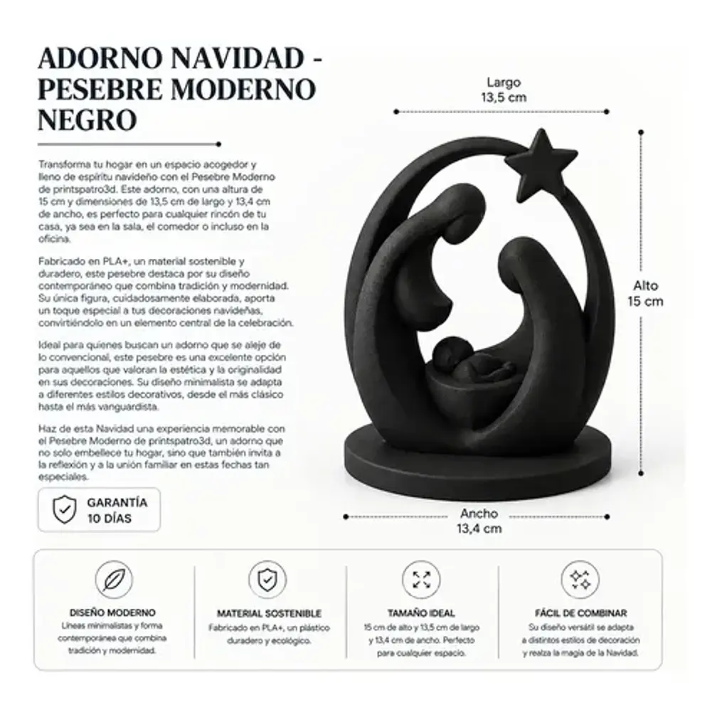 Adorno Navidad - Pesebre Moderno 4