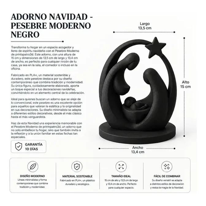 Adorno Navidad - Pesebre Moderno 4