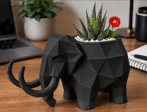 Macetero Decorativo Hogar- Forma Mamut 15 Cm - Foto 4