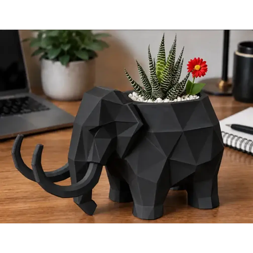 Macetero Decorativo Hogar- Forma Mamut 15 Cm 4