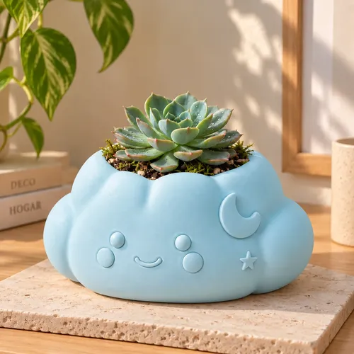 Macetero Decorativo Hogar- Forma Nube 10 Cm - Foto 6