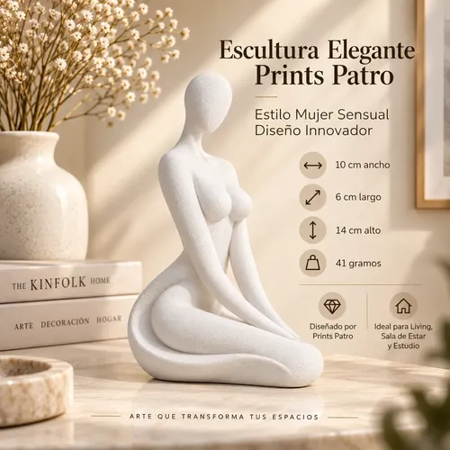 Escultura Elegante Prints Patro - Estilo Mujer Sensual - Foto 4
