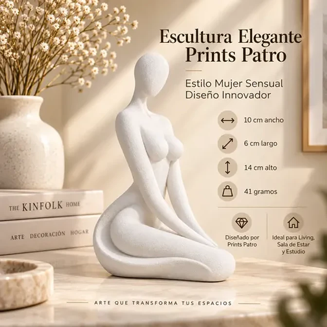 Escultura Elegante Prints Patro - Estilo Mujer Sensual 4