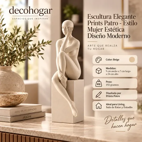Escultura Elegante Prints Patro - Estilo Mujer Estética - Foto 2
