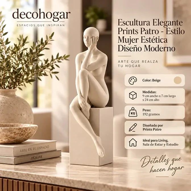 Escultura Elegante Prints Patro - Estilo Mujer Estética 2