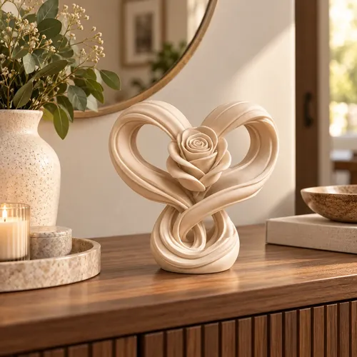 Escultura Elegante Prints Patro - Corazón Infinito Rosa - Foto 3