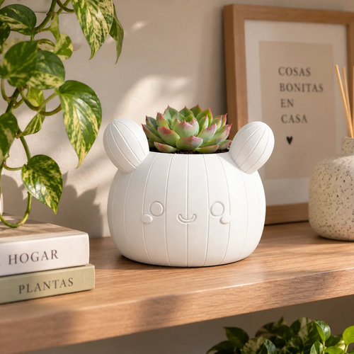Macetero Decorativo Hogar- Forma Cactus 12 Cm - Foto 11