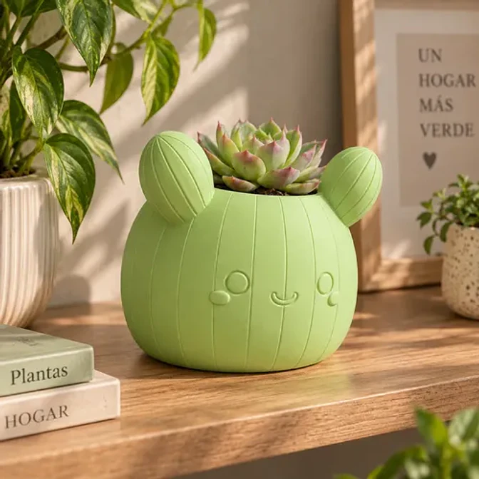 Macetero Decorativo Hogar- Forma Cactus 12 Cm 24