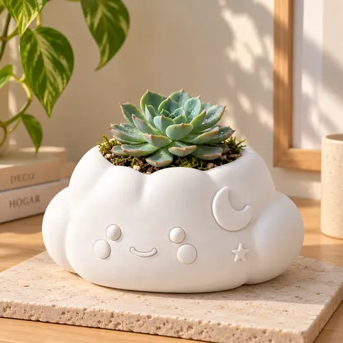 Macetero Decorativo Hogar- Forma Nube 10 Cm - Foto 10
