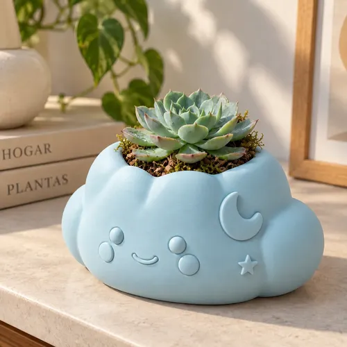 Macetero Decorativo Hogar- Forma Nube 10 Cm - Foto 23