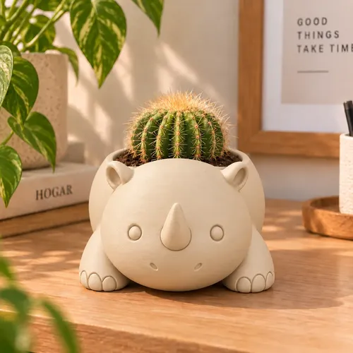 Macetero Decorativo Hogar- Rinoceronte 8 Cm - Foto 9