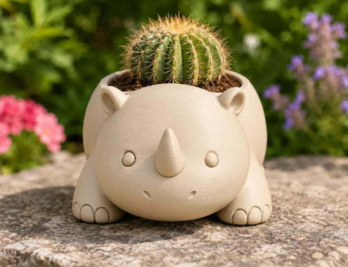Macetero Decorativo Hogar- Rinoceronte 8 Cm - Foto 10