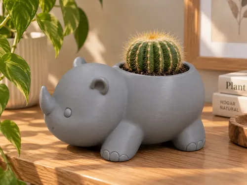 Macetero Decorativo Hogar- Rinoceronte 8 Cm - Foto 18
