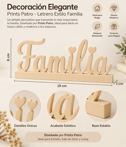 Decoración Elegante Prints Patro - Arte Estilo Familia - Foto 10