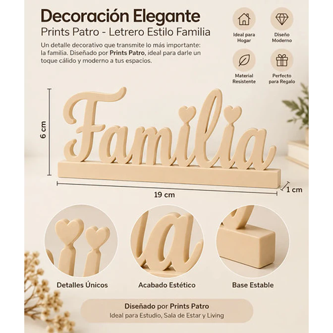 Decoración Elegante Prints Patro - Arte Estilo Familia 10