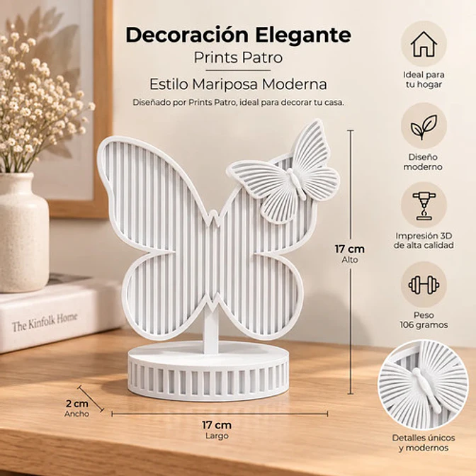 Decoración Elegante Prints Patro - Estilo Mariposa Moderna 10