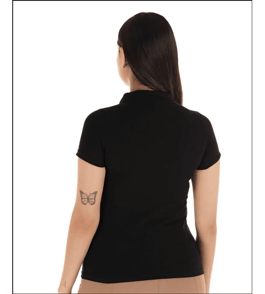 Playera Tipo Polo Premium para Mujer Color Negro