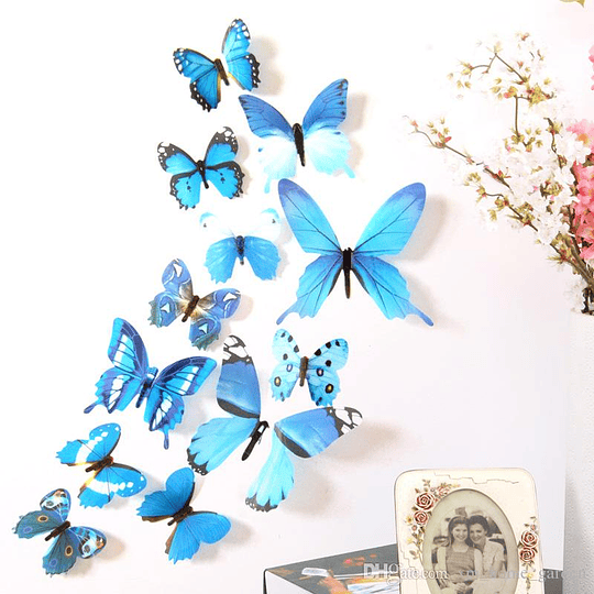 Set de 12 Mariposas Decorativas
