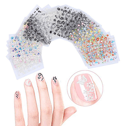 Set de 4 Lámina de Stickers Manicure Colors