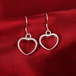 Aros Corazoncitos Silvers • Bañado en Plata