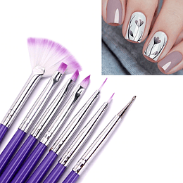 Set de 7 Pinceles Manicure