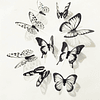 Set de 18 Mariposas Blanco & Negro