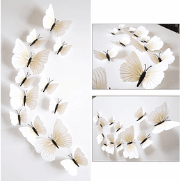 Set de 12 Mariposas Deco (Imán y adhesivo).