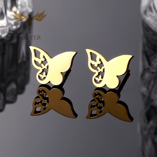 Aros Mariposa Colors • Acero Q.
