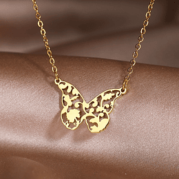 Collar Mariposa Cute • Acero Q.