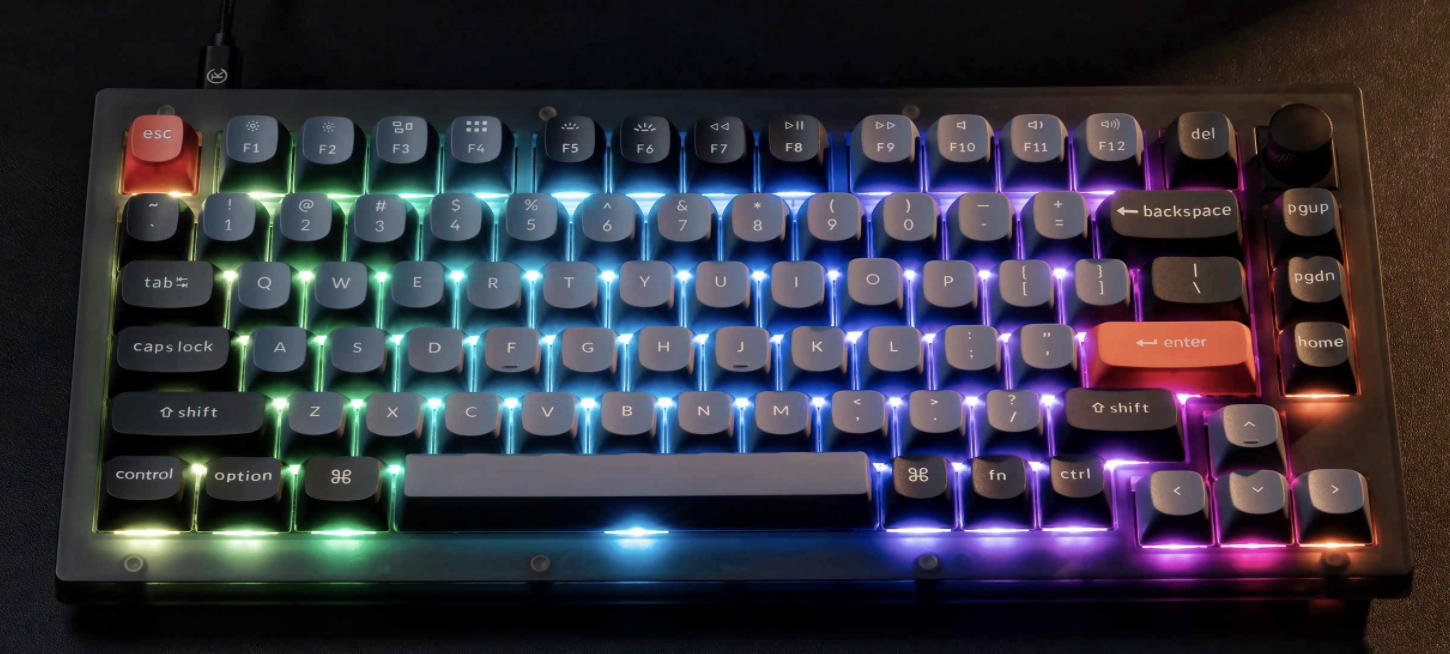 V1 Teclado Mecanico Custom QMK RGB Ingles (Alambrico)