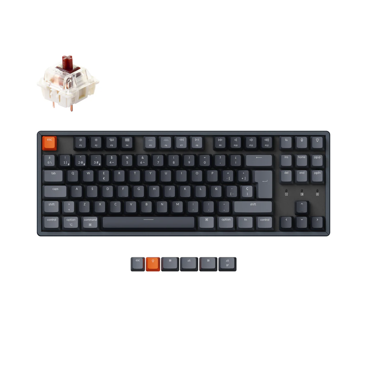 K8 QMK Teclado Mecanico Inalambrico Español