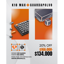 Combo K10 Max QMK ISO Español + Guardapolvo