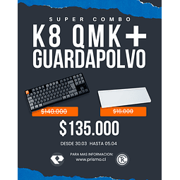 Combo K8 QMK ISO Español + Guardapolvo