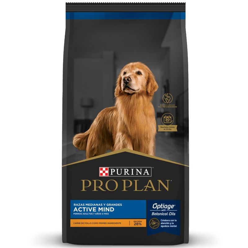 PRO PLAN ACTIVE MIND RAZAS MEDIANAS Y GRANDES 15 K.