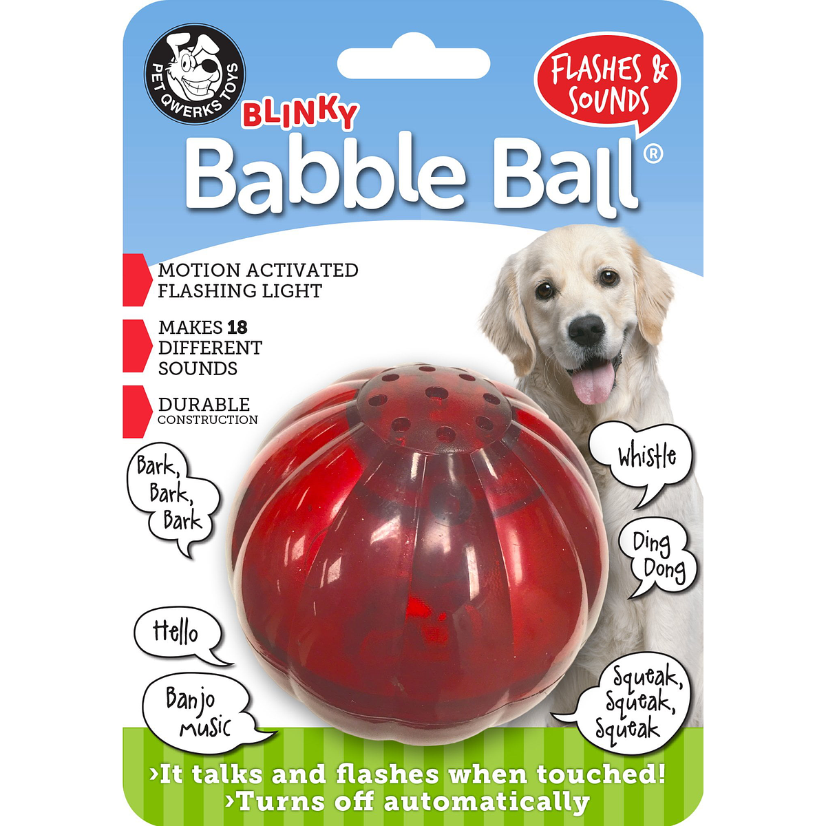 PET QWERKS Blinky Babble Ball