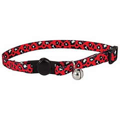 Collar Gato Leopardo Rojo