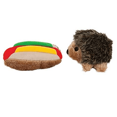 Peluche Pack Erizo y Hotdog