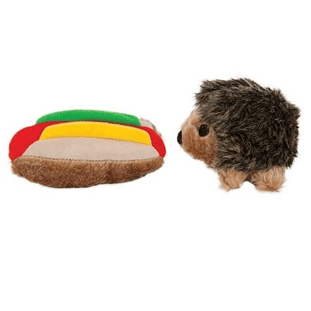 Peluche Pack Erizo y Hotdog