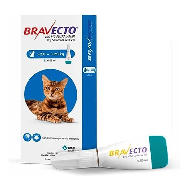 Bravecto para gatos de 2.8 a 6.25 kg 