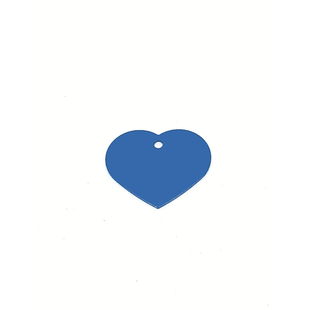 Placa de Identificación Grabada Corazón Grande Calipso