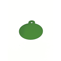 Placa de Identificación Grabada Círculo Chico Verde