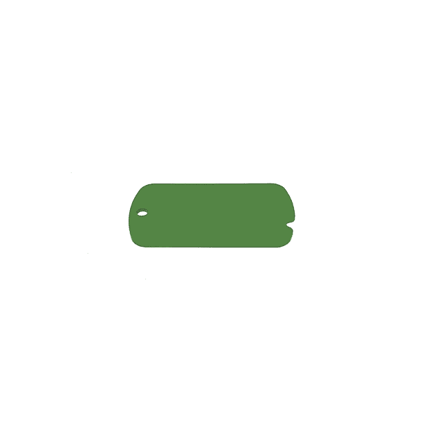 Placa de Identificación Grabada Militar Verde