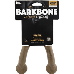 BarkBone Wishbone Natural Instincts Peanut Butter Flavored Nylon Dog Toy L