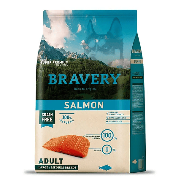 BRAVERY SALMON ADULT LARGE/MEDIUM 12 KG